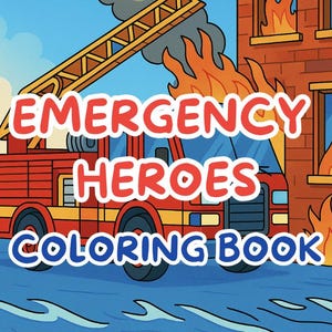 Emergency Heroes – kolorowanka dla małych codziennych bohaterów. Kolorowanka dla dzieci na imprezę dla dziewczynek lub chłopców. Książka z zadaniami dla dzieci. Książka na imprezę