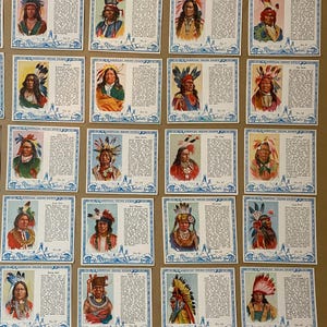 red man tobacco indian chief cards Lot Indian Chief Tobacco Cards -