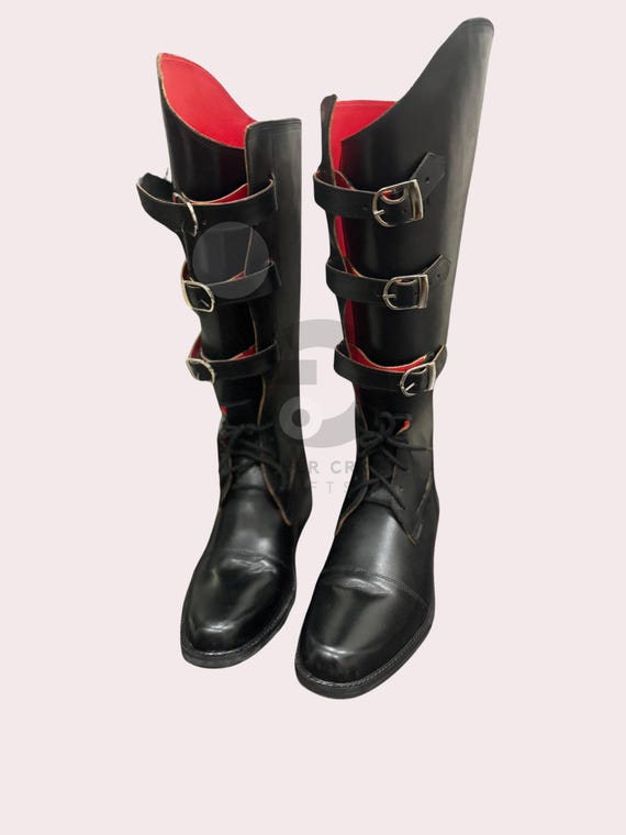 Reiten schwarze lange Stiefel für Männer, Männer Echtleder Lange