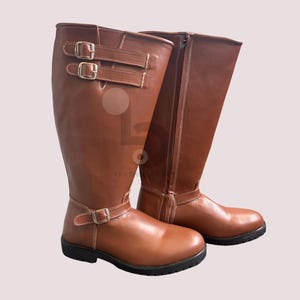 Bottes d'équitation marron pour hommes | Bottes d'équitation | hautes bottes d'équitation | Bottes d'équitation | Bottes en cuir de vachette | bottes longues marron