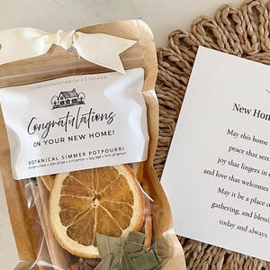 Congratulations New Homeowner Housewarming Gift, House Blessing Simmer Pot Kit