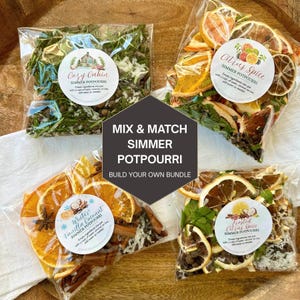 Scented Simmer Potpourri Bags, Mix and Match, Cozy Cabin