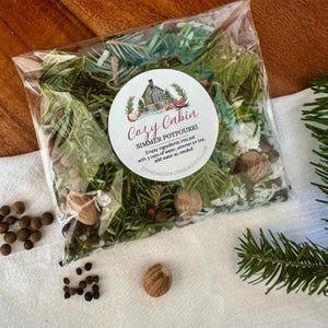 Cozy Cabin Winter Simmer Potpourri: Natural Home Fragrance, Simmer Pot Bag