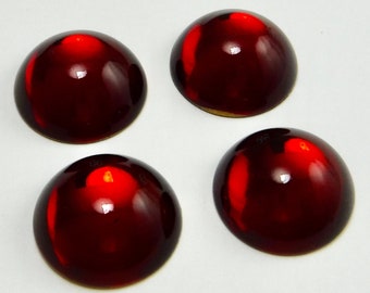 SWAROVSKI Glass Cabochons 2 pcs 18 mm Vintage RED  18mm Stones S-219