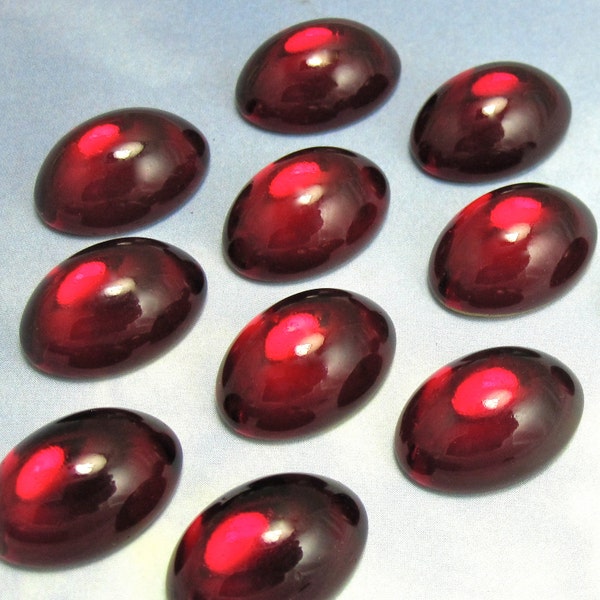 Cabujón Cristal Vintage 6 uds SWAROVSKI 18x13 mm Piedras ROJAS S-210