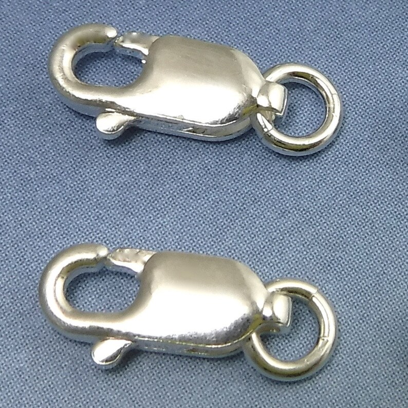 3 pcs Sterling Silver Clasp 10x4 mm Solid Silver Lobster Clasp Etsy