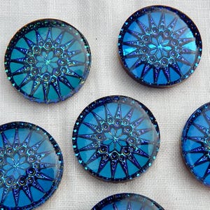 Purple glass faceted 18mm Starburst stone Rhinestone Jewel  S-606