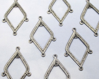 Earring Components Antique silver brass stampings jewelry findings M-122