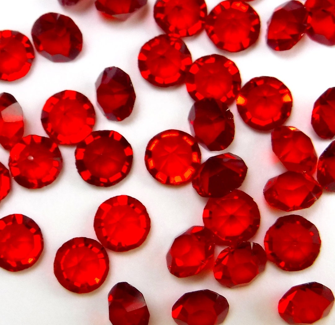 180 Pcs Pointback Crystal Rhinestone 7mm Light Bright RED Unfoiled S ...