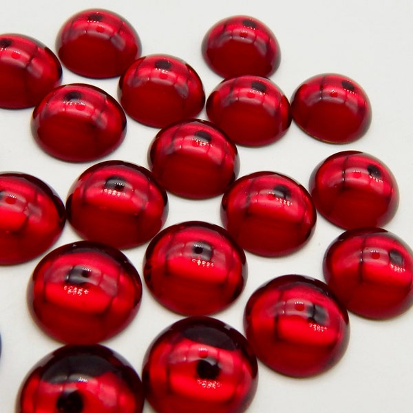 Red Glass Stone Etsy