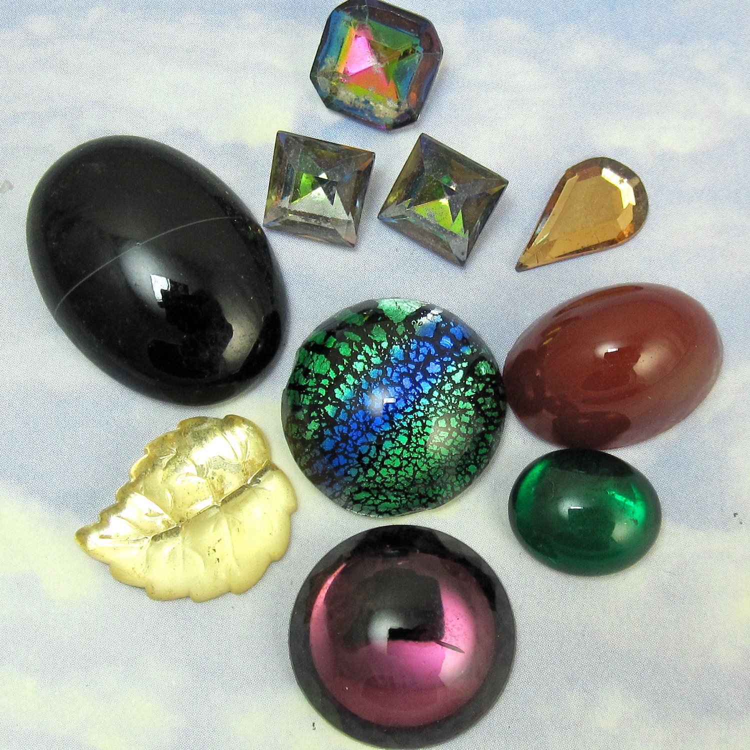 12 Cabochon Ovali Acrilici 25x18mm – Colore Coffee Washed – Lisci Bombati, Fondo Piatto
