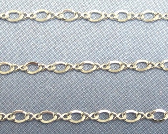 Sterling Silver Chain 925 1.2mm Figure Eight Thin Dainty Chain 2 and 1 Links