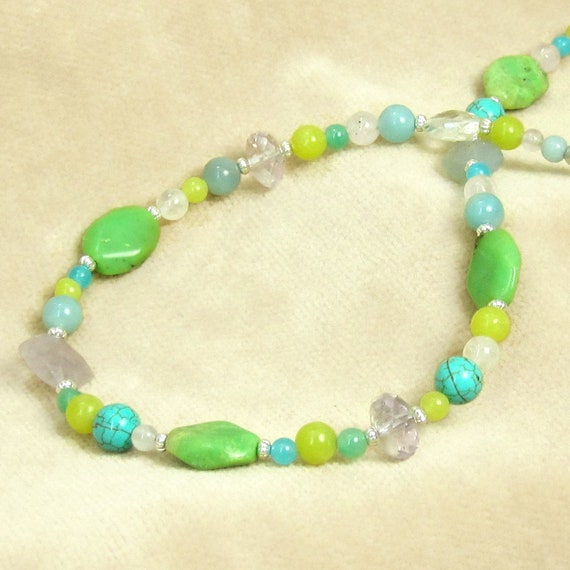 Collana Corta Unakite E Ag 925, Sfere 4mm - Collane Corte A Sfere