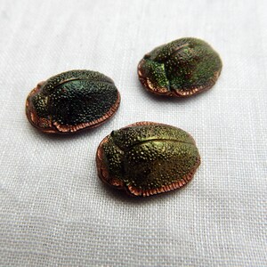 Cabujón de cristal SCARAB de estilo egipcio vintage de la década de 1920, con piedras antiguas y estilo Art Déco S-52 imagen 2