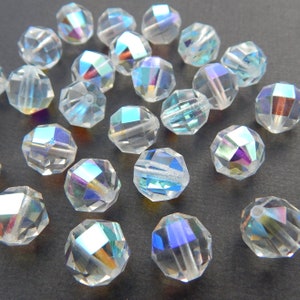 16 pcs Crystal Beads 10mm Crystal AB Article 5000 cab Round Faceted Crystal Beads B-231