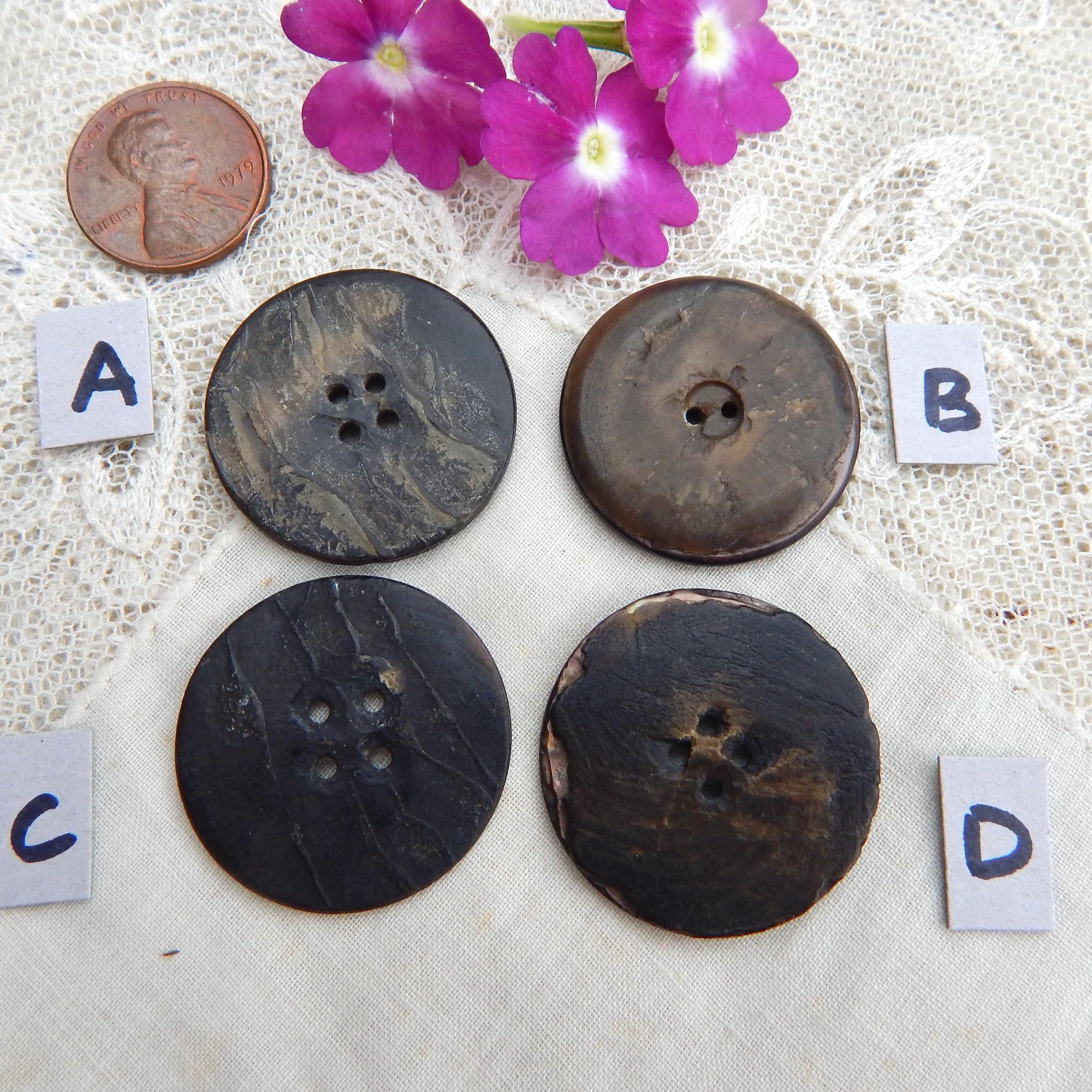 Antique Mother of Pearl Button Vintage Shell Button 1 Inche N114 - Etsy