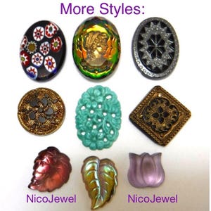 May include: Assortment of vintage buttons in various colors, shapes, and designs.  The buttons feature a variety of patterns, including floral, geometric, and abstract designs.  The buttons are made of different materials, including glass, metal, and plastic.  The buttons are perfect for crafting, sewing, and jewelry making.