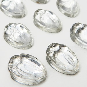 Cabochon en verre vintage rare Scarab 4 pcs Stones Art déco néo-égyptien S-411