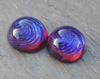 Dragons Breath Cabochon RARE Vintage Glass Cabochon Mexican Opal 15mm Fire Opal S-11