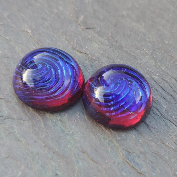 Dragons Breath Cabochon RARE Vintage Glass Cabochon Mexican Opal 15mm Fire Opal S-11