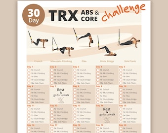 30-Day TRX Abs & Core Challenge: Home Workout Plan (PDF Download)