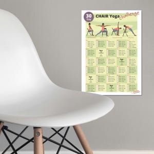 30 Day Chair Yoga Challenge: Printable Home Fitness Guide for Women image 7
