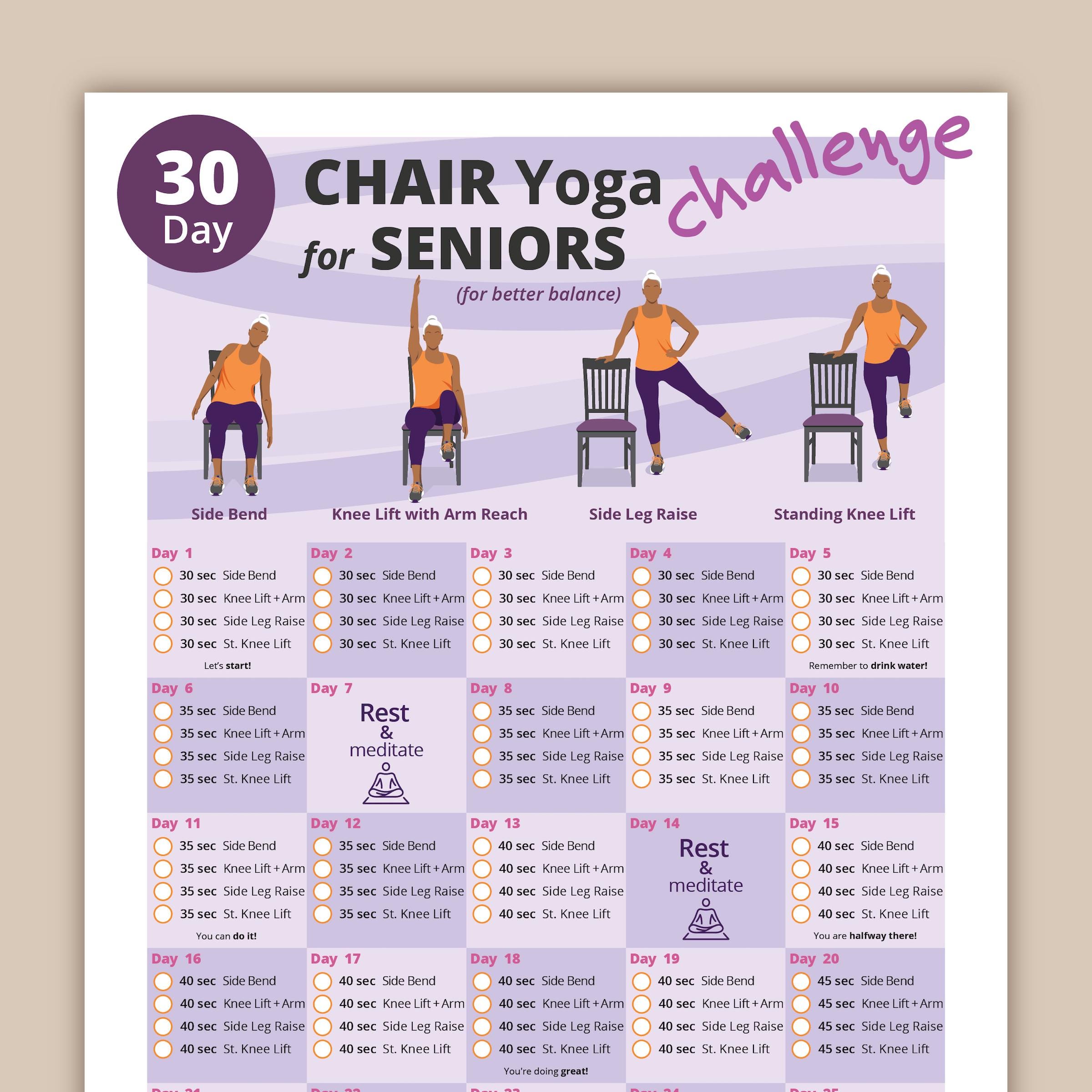 30 day chair yoga for seniors challenge | for better balance i