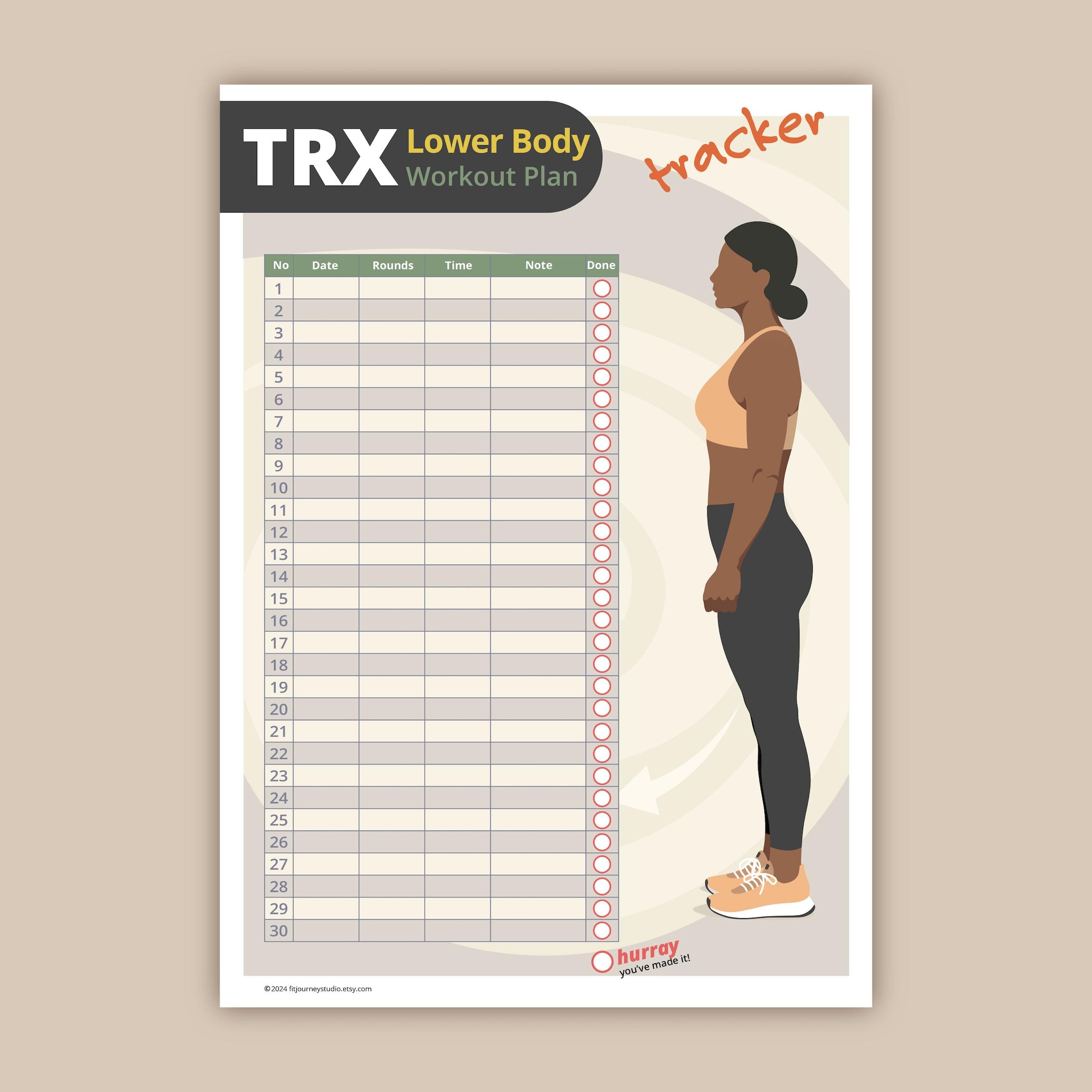 TRX Lower Body Workout Plan | 10 TRX Exercises PDF | Glutes, Legs & Core  Strength | Home or Gym Suspension Training | Instant Download - Etsy Ireland