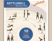 Double Kettlebell Full Body Workout Plan: Printable Home Fitness Guide for Women