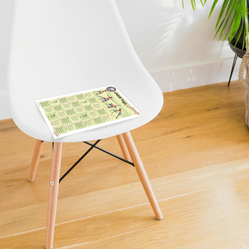 30 Day Chair Yoga Challenge: Printable Home Fitness Guide for Women image 5