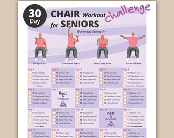 Chair Dumbbell Workout Plan for Seniors: Seated Strength Training (PDF)