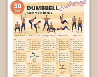 30-Day Dumbbell Full Body Workout Challenge: Home Fitness Guide For Women