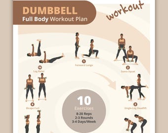 Poster Dumbbell Total Body Workout Pdf Body Dumbbell List Of