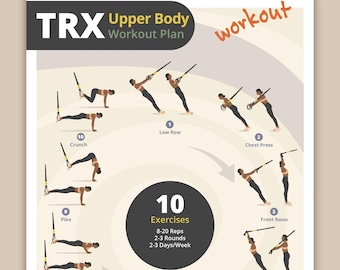 TRX Upper Body Workout Plan: Suspension Training Guide (PDF Download A4 Size)