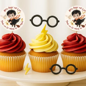 Adesivi di compleanno di Harry Potter, modello digitale o adesivi fisici, etichette stampabili per feste di maghi, tema magico, festa per ragazzi o ragazze