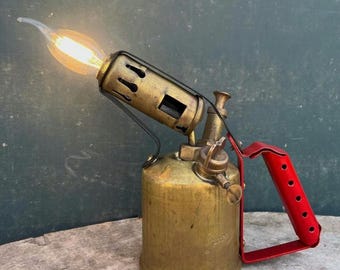 Kerosene burner lamp - One-of-a-Kind Handmade Antique Kerosene Burner Lamp - Vintage Home Lighting