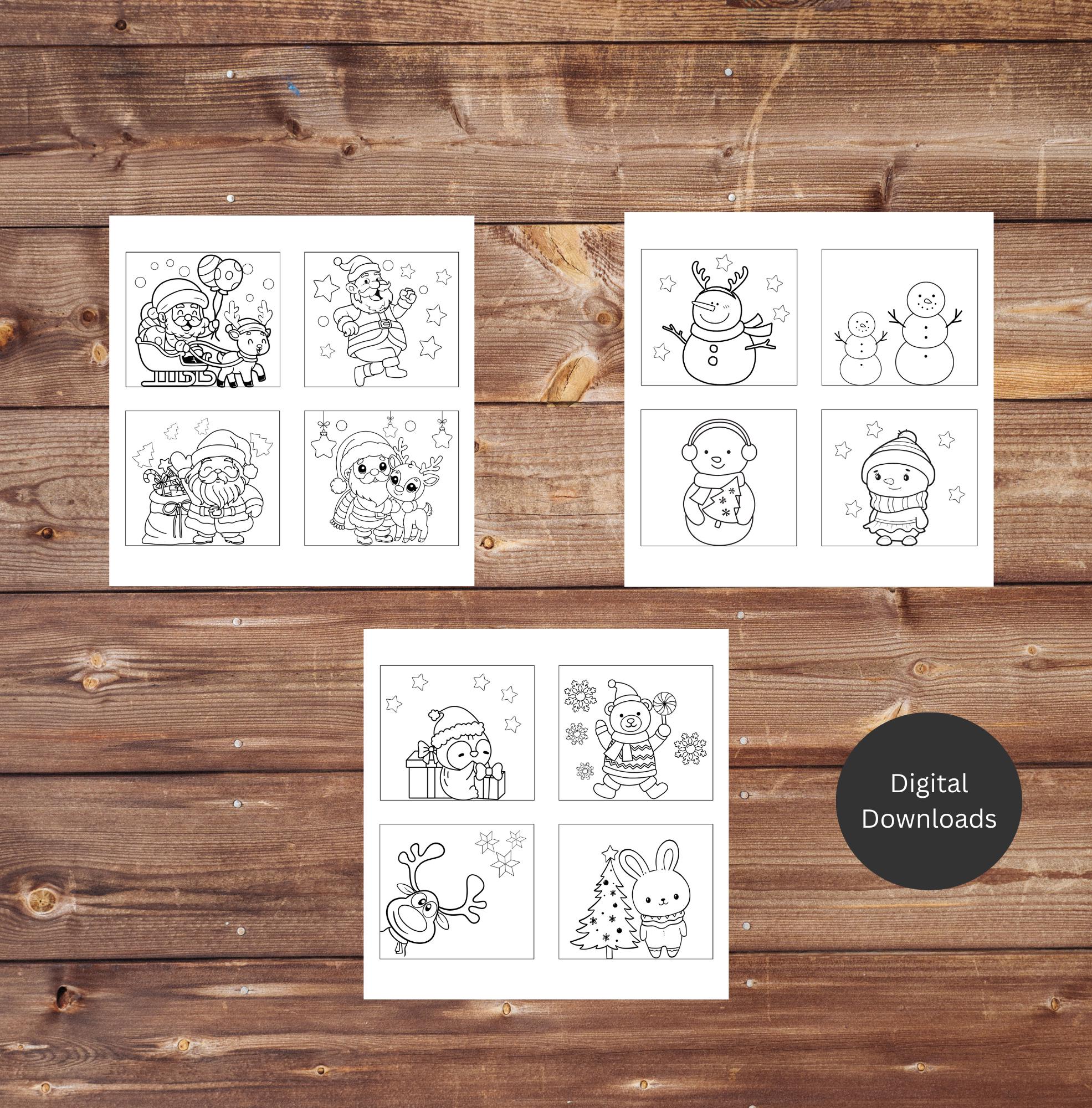 Coloring Pages | Christmas | Digital Downloads | PDF | Printable ...