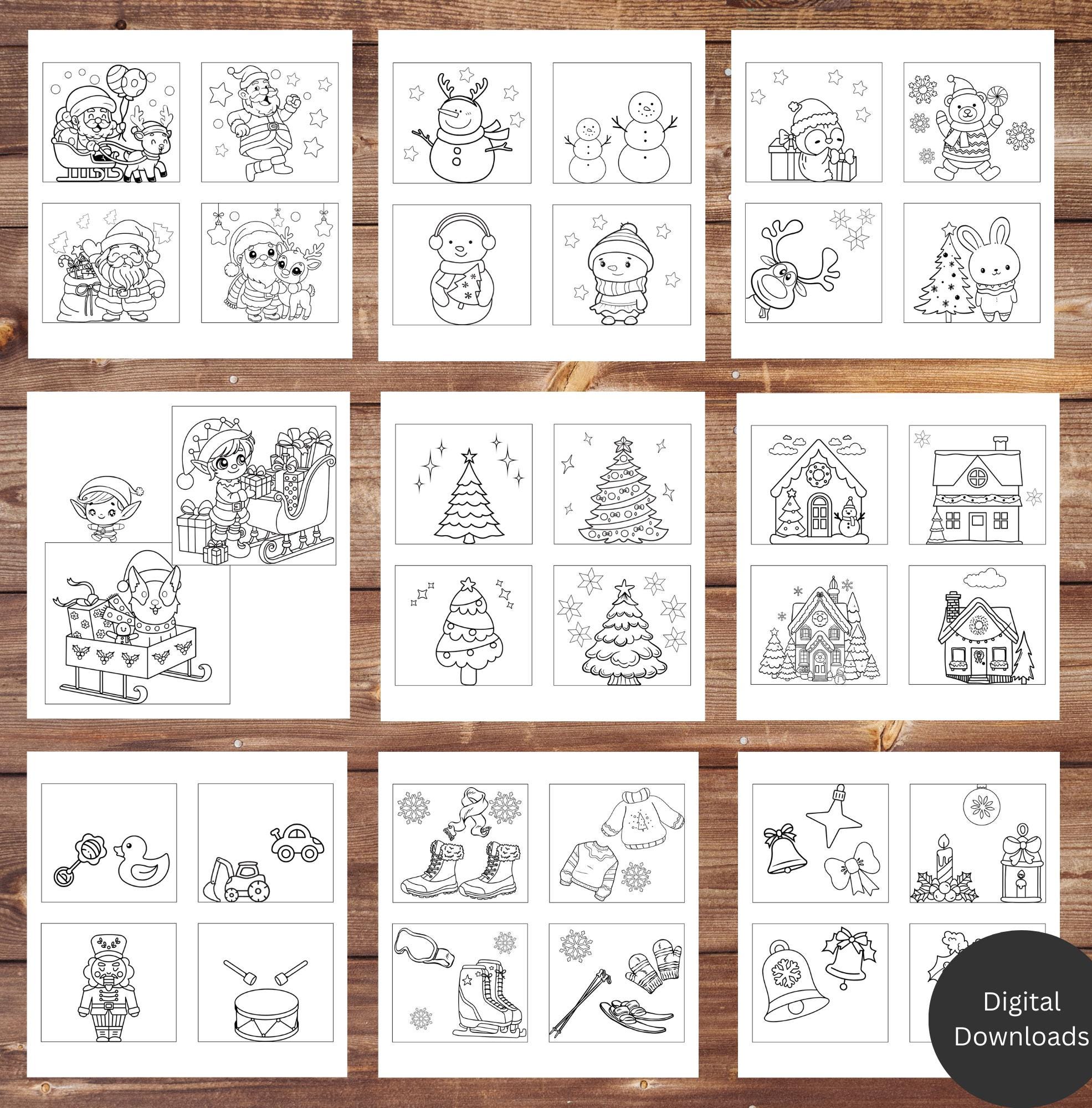 Coloring Pages | Christmas | Digital Downloads | PDF | Printable ...