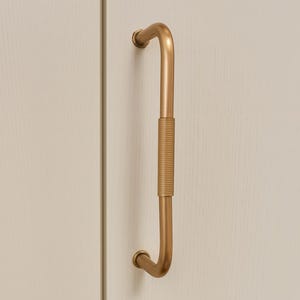 Solid Brass Cabinet Door Handle Vintage Style Unlacquered Pull