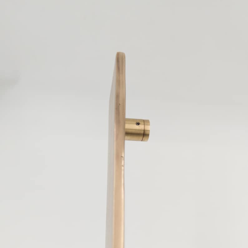 brass door handle, plate door pull, modern brass pull, slim brass handle, unlacquered brass hardware, brass entry handle, minimalist door pull, solid brass plate, contemporary door handle, custom brass handle, handmade brass hardware, brass long handle, architectural door pull