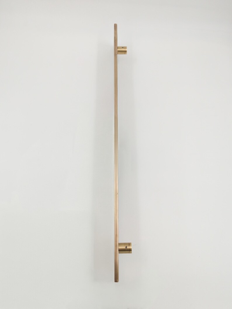 brass door handle, plate door pull, modern brass pull, slim brass handle, unlacquered brass hardware, brass entry handle, minimalist door pull, solid brass plate, contemporary door handle, custom brass handle, handmade brass hardware, brass long handle, architectural door pull