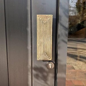 Handgefertigtes Rot Kupfer Messing Türgriff, Geometrische Schrank Knauf