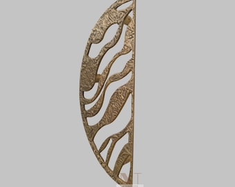 Getextureerde messing halve maan kast handvat modern boho meubelaccent