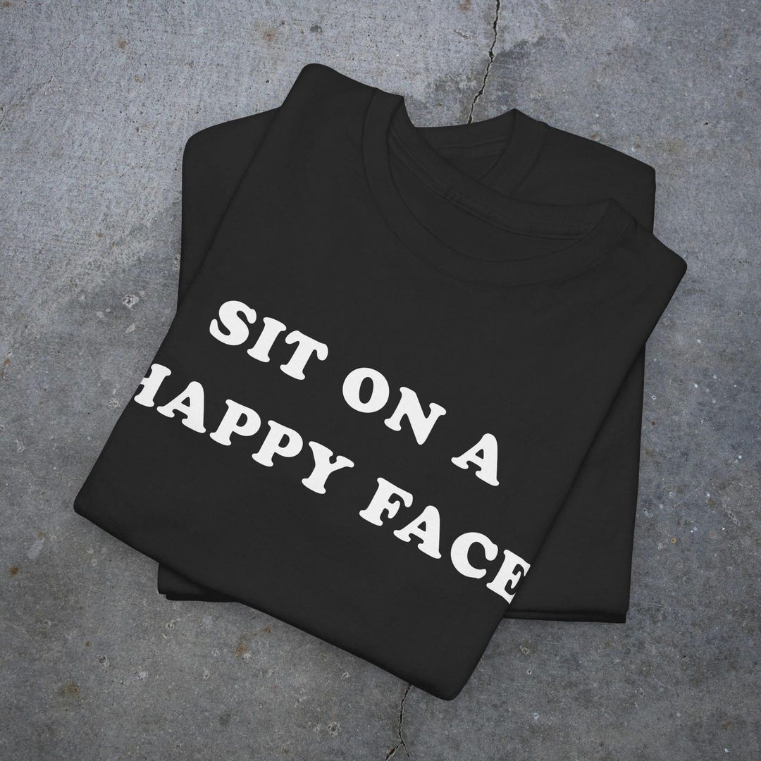 T-shirt Humour Noir "Sit On My Face" - Cadeau Drôle/sarcastique Pour Homme, Coton