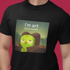 Estoy Harto It&#39;s Spanish or Vanish!  Duolingo Meme T-Shirt - Trendy Social Media Humor, Perfect Gift for Friends & Internet Lovers