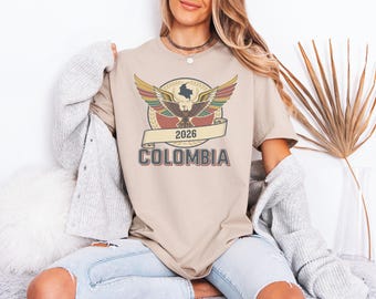 Colombia Soccer T-Shirt - 2026 Football Tournament Fan Tee - Colombian National Team Shirt