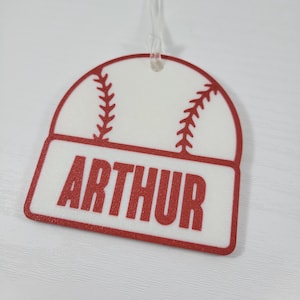 Personalisierter Baseball Taschenanhänger - Benutzerdefinierte Sportanhänger für Kinderteams - Baseballausrüstung für Fußballspieler - Name und Nummer anpassbar
