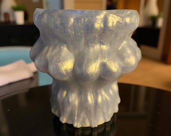 Iridescent Resin Butt Sculpture: Curvy Body Positive Desk Organizer