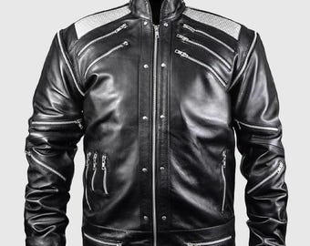 Michael Jackson Beat It Black & Red Leather Jacket