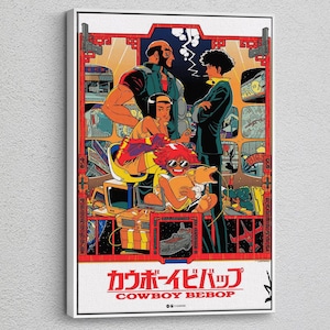 Cowboy Bebop Canvas Wall Art, Cowboy Bebop Poster, Anime Manga Art Print, Vintage Anime Poster,Anime Gift,Vintage Retro  Print,Ready to Hang